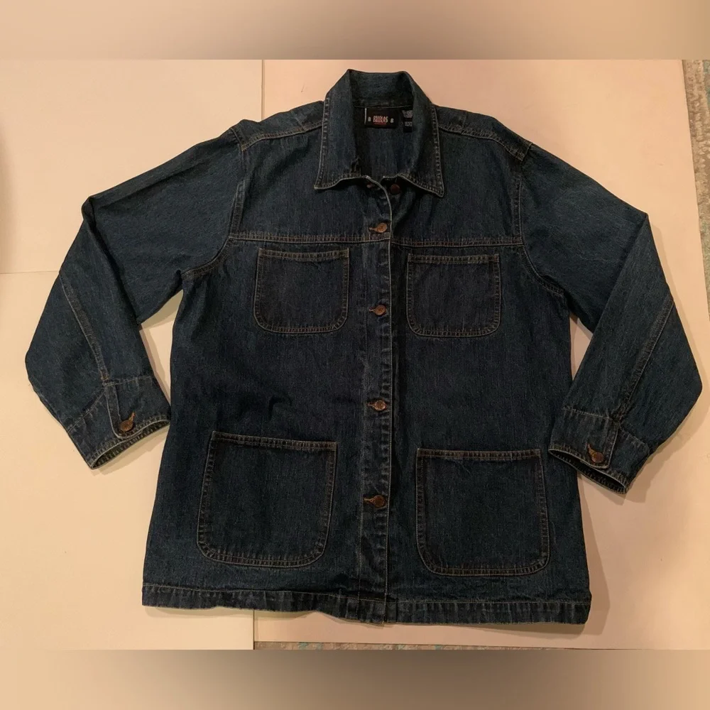 Vintage Bill Blass Jeanswear Woman’s Denim Chore Jacket Barn Coat 90’s Size 1X - Picture 10 of 16